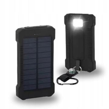 shumee Solarna baterija 8000 mAh + svetilka in kompas