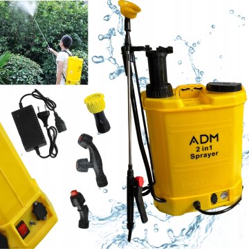 shumee ADM 2-v-1 baterijska in ročna škropilnica z nahrbtno črpalko, 16 l