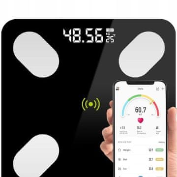 shumee ANALITIČNA KOPALNIŠKA TEHTNICA PAMETNA Z APLIKACIJO BLUETOOTH, ČRNE TEHTNICE