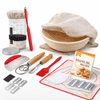 Komplet za kislo testo in peko kruha, košarica 23 cm, fermentacijski kozarec 650 ml, set orodij | DOUGHMASTER
