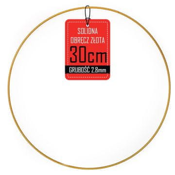 shumee Kovinski obroč za venček - zlat - 30 cm