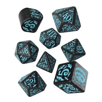 shumee 20. obletnica delavnice Q: komplet kock za noč čarovnic, komplet 8 kock za RPG
