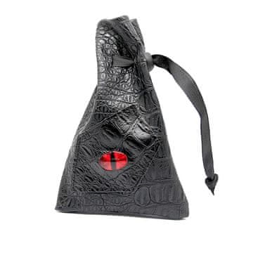 shumee Usnjena torbica z rubinastim zmajevim očesom za kocke in kovance 11x16 cm