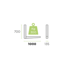 Rodigas Konzola za klimo MS801 1000mm