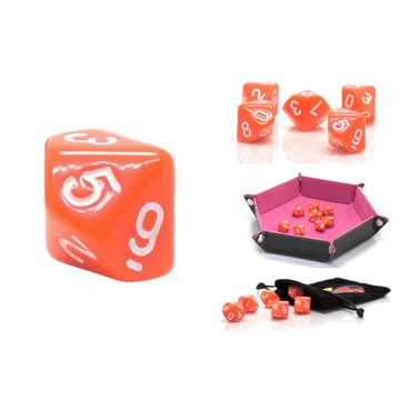 shumee D10 RPG kocke Desetero oranžne kocke 0-9