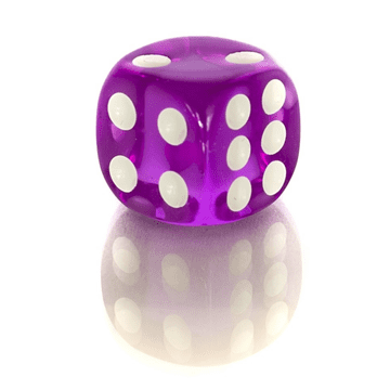 shumee D6 kocke 1,6 cm RPG vijolične prozorne šeststranske kocke