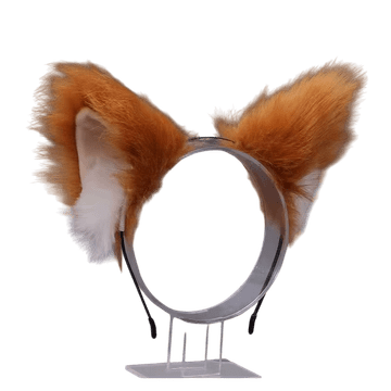 shumee ČUDOVIT KOSMATI MAČJI LISIČJI UŠESI COSPLAY ANIME KOSMATI NAGLAVNI TRAK - RDEČI IN BELI