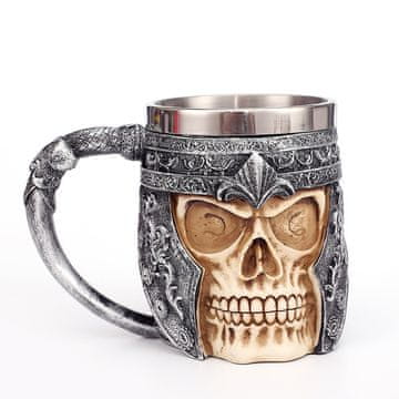 shumee Vrček Epic Viking Skull iz nerjavečega jekla 400 ml