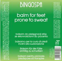 shumee BINGOSPA balzam za stopala za tiste, ki so nagnjeni k potenju