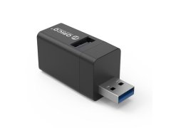 Orico USB hub s 3 vhodi, 1x USB 3.0, 2x USB 2.0, Alu črn, MINI-U32L
