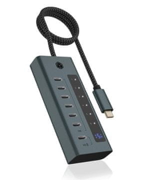 IcyBox IB-HUB1457-C31 7-portni hub vmesnik USB 3.2 Type-C