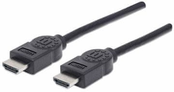 Manhattan HDMI High Speed kabel 1,8 m črn