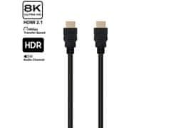 Ewent Kabel Ultra High Speed HDMI 2.1, 8K 60Hz, M/M, Ethernet, 1m, črn, EC1320