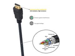 Ewent Kabel Ultra High Speed HDMI 2.1, 8K 60Hz, M/M, Ethernet, 1m, črn, EC1320
