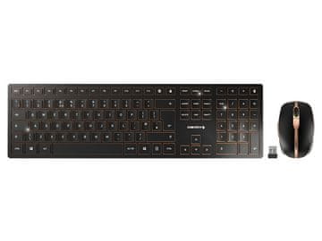 Cherry Tipkovnica in miška DW 9100 SLIM, Bluetooth, črna, USB, UK SLO g.