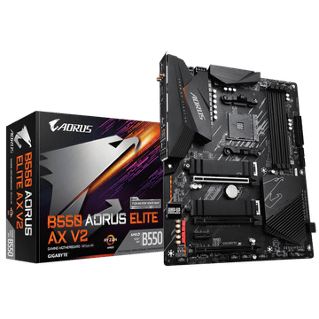 Gigabyte B550 AORUS ELITE AX V2, DDR4, SATA3, USB3.2Gen2, DP, 2.5GbE, WIFI, AM4 ATX