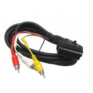 Sinnect ADAPTER KABEL SCART na 3xCHINCH + STIKALO 1,5m (17.302)