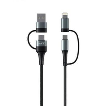 Havit kabel za polnjenje 4v1 USB / USB-C na USB-C / Lightning, 1M