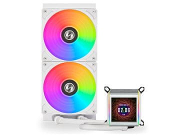 Lian Li Komplet za tekočinsko hlajenje AIO Liquid Cooler Lian Li GALAHAD II LCD 280, ARGB, bel