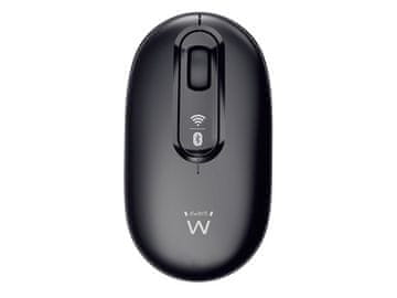 Ewent Miška Dual-Connect Wireless, 1200dpi, Bluetooth, USB, črna
