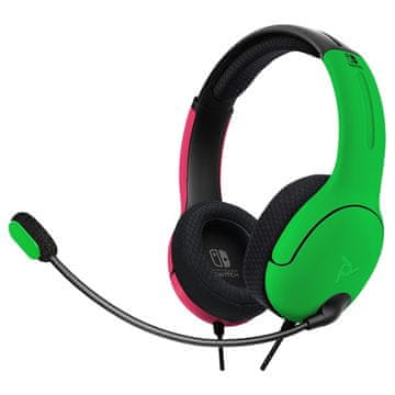 PDP Slušalke LVL40 Chat Stereo Headset za NINTENDO SWITCH roza zelene barve