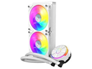 Cooler Master Komplet za tekočinsko hlajenje AIO Liquid Cooler Cooler Master MasterLiquid PL240 Flux, 240mm, ARGB, bel