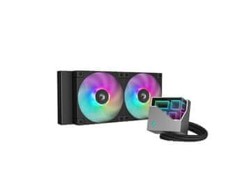 DEEPCOOL Komplet za tekočinsko hlajenje AIO Liquid Cooler LT240 ARGB, 240mm, RGB, črn