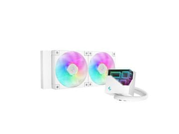 DEEPCOOL Komplet za tekočinsko hlajenje AIO Liquid Cooler LT240 WH ARGB, 240mm, RGB, bel