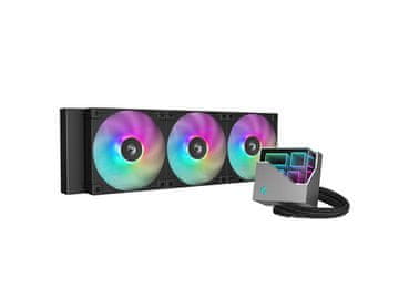DEEPCOOL Komplet za tekočinsko hlajenje AIO Liquid Cooler LT360 ARGB, 360mm, RGB, črn