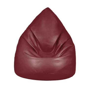 ABC CONNECT Vrečka za sedenje 125x95 cm ekokoza temno rdeče-bordo