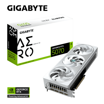 Gigabyte Grafična kartica GeForce RTX 5070 AERO OC 12G, 12GB GDDR7, PCI-E 5.0