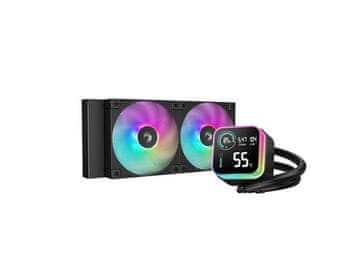 DEEPCOOL Komplet za tekočinsko hlajenje AIO Liquid Cooler LQ240, 240mm, LCD, ARGB, črn