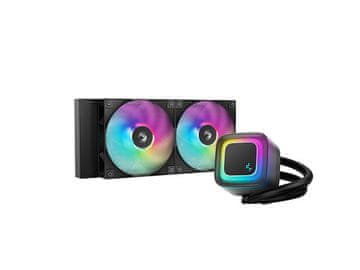DEEPCOOL Komplet za tekočinsko hlajenje AIO Liquid Cooler LE240 V2, 240mm, ARGB, črn
