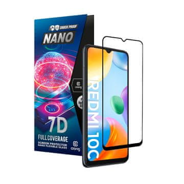 shumee Crong 7D Nano fleksibilno steklo - nezlomljivo 9H hibridno steklo za celoten zaslon Xiaomi Redmi 10C