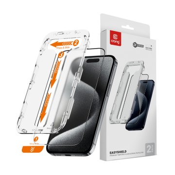 shumee Crong EasyShield 2-pak - Kaljeno steklo za iPhone 15 Pro Max (2 kosa)