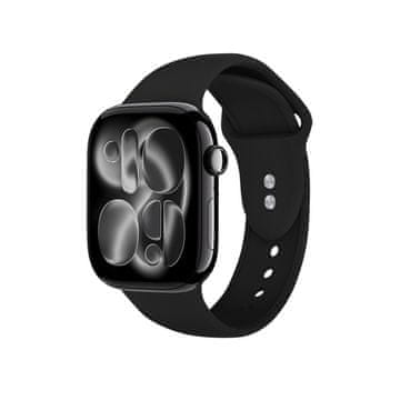 shumee Crong Liquid - pašček za Apple Watch 38/40/41/42 mm (črn)
