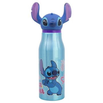 shumee Disney Stitch - Aluminijasta steklenica s 3D pokrovčkom 690 ml