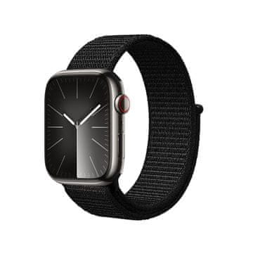 shumee Crong Nylon Reflex - športni pašček za Apple Watch 38/40/41/42 mm (črn)