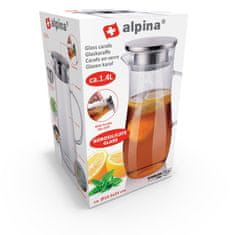 Alpina Alpina - Vrč iz borosilikatnega stekla z ročajem 1,4 l