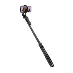 Crong Crong SelfieGo Ultra - aluminijast Bluetooth stativ za selfie palico (črn)
