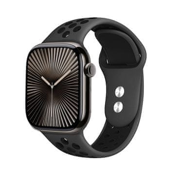 shumee Crong Duo Sport - pašček za Apple Watch 44/45/46/49 mm (siv/črn)