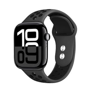 shumee Crong Duo Sport - pašček za Apple Watch 38/40/41/42 mm (siv/črn)