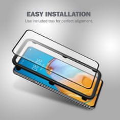 Crong Crong 3D Armor Glass - kaljeno steklo 9H za celoten zaslon Huawei P40 + montažni okvir