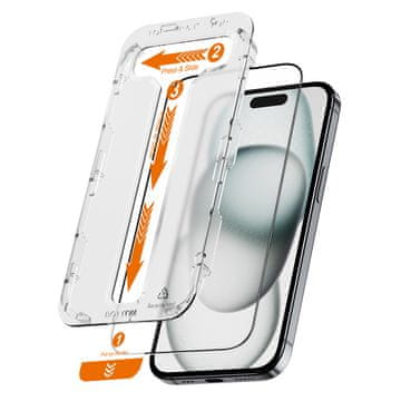 shumee Crong EasyShield 2 kosa - kaljeno steklo za iPhone 16 Plus / iPhone 15 Plus