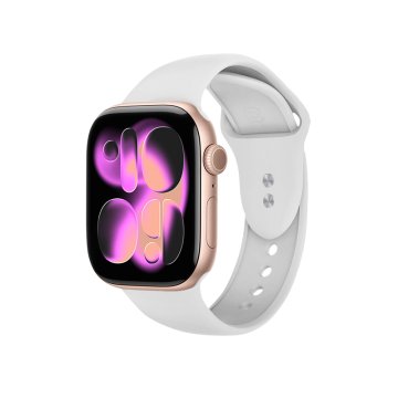 shumee Crong Liquid - pašček za Apple Watch 38/40/41/42 mm (bel)