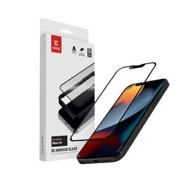 Crong Crong 3D Armor Glass - kaljeno steklo za iPhone 16e / iPhone 14 / iPhone 13 / iPhone 13 Pro + namestitveni okvir