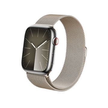 Crong Crong Milano Steel - pašček iz nerjavečega jekla za Apple Watch 44/45/46/49 mm (šampanjec)