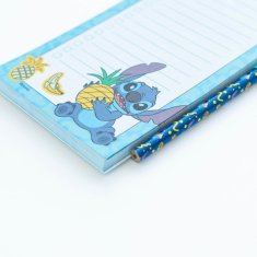 shumee Disney Stitch - Magnetni zvezek / nakupovalni seznam za hladilnik + svinčnik iz kolekcije Tropical (10 x 21 cm)