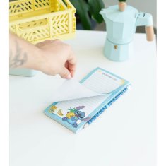 shumee Disney Stitch - Magnetni zvezek / nakupovalni seznam za hladilnik + svinčnik iz kolekcije Tropical (10 x 21 cm)