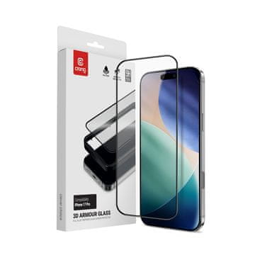 shumee Crong 3D Armor Glass - Kaljeno steklo za iPhone 17 Pro + okvir za montažo